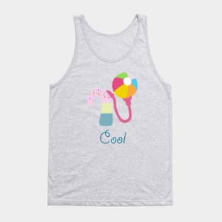 Cochlear Implant - Beach Ball Design Tank Top